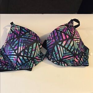 PINK Victoria's Secret Black and Blue Bikini